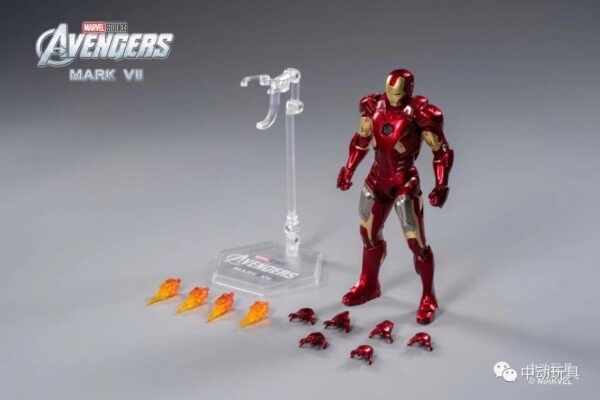  Mô hình nhân vật Marvel Iron man người sắt MK7 Mark VII SHF tỉ lệ 1:10 18CM ZD Toys FG262 