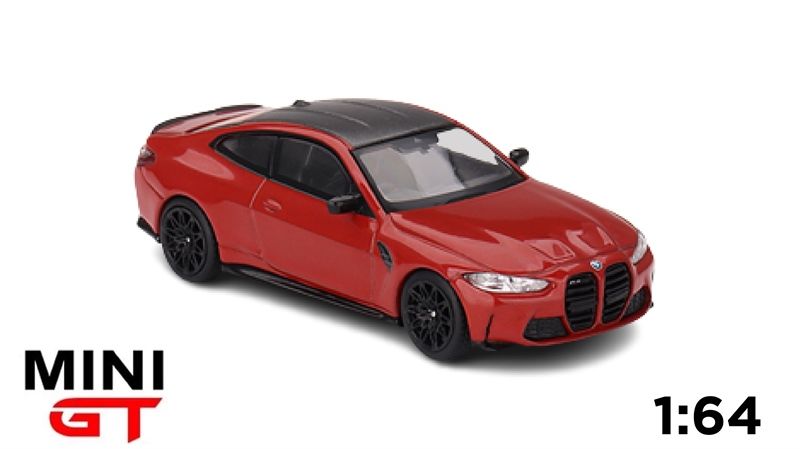 Mô hình xe BMW M4 Competition (G82) Toronto Red Metallic LHD tỉ lệ 1:64 MiniGT