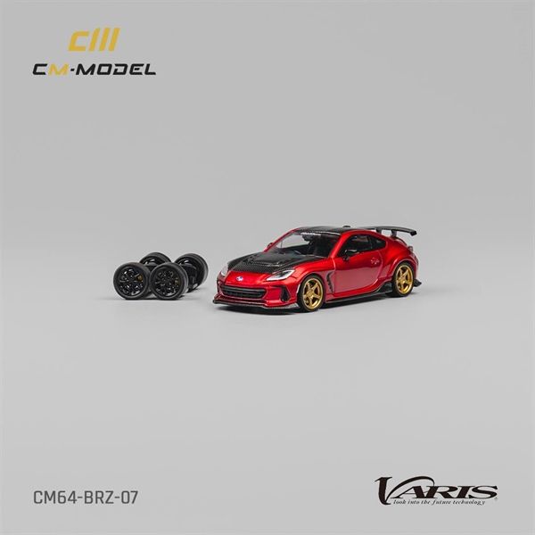 Mô hình xe Subaru BRZ Varis Widebody Metallic Red có mâm thay thế tỉ lệ 1:64 CM model CM64-BRZ-07