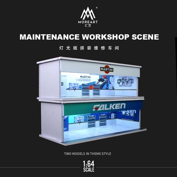 Hộp trưng bày mica mô phỏng Workshop MARTINI kích thước 30x13.3x10cm tỉ lệ 1:64 MoreArt MO914101