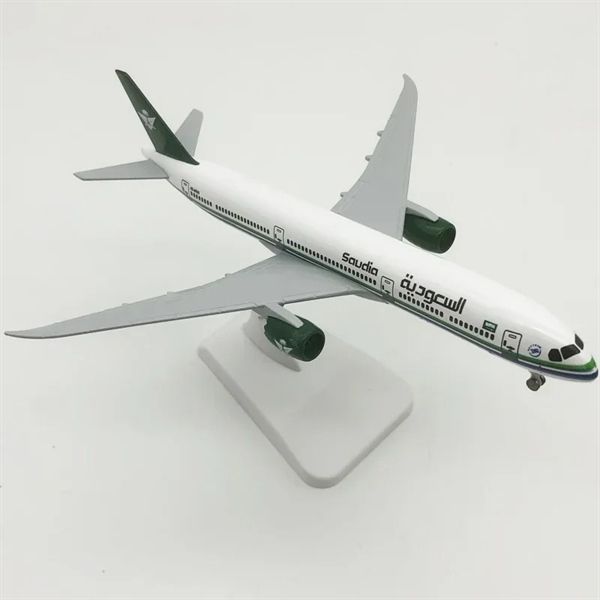Mô hình máy bay Ả rập Saudi Airlines Boeing B787 có bánh xe kích thước 20cm MB20128