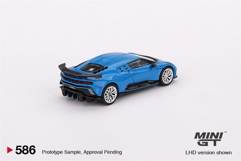 Mô hình xe Bugatti Centodieci blue sky bản card tỉ lệ 1:64 MiniGT MGT00586