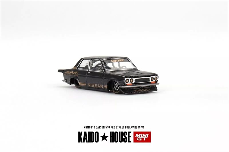 Mô hình xe Datsun 510 Pro Street Full Carbon V1 tỉ lệ 1:64 Kaido House KHMG110