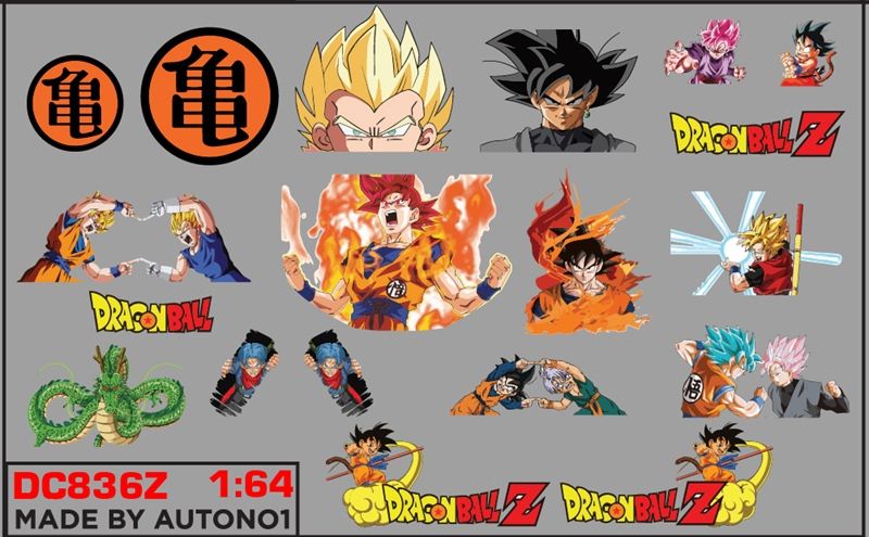 Decal UV hãng - hoạt hình cho mô hình tỉ lệ 1:64 dán tất cả nền màu Autono1 DC836