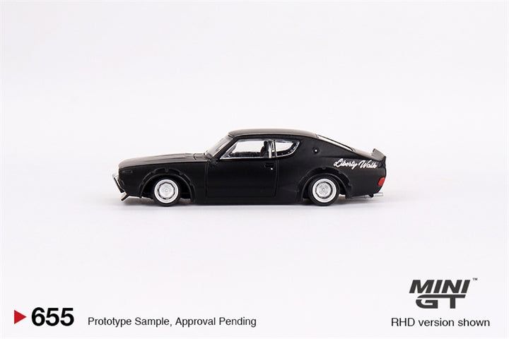 Mô hình xe Nissan Skyline Kenmeri Liberty Walk Black bản card tỉ lệ 1:64 MiniGT x Mijio