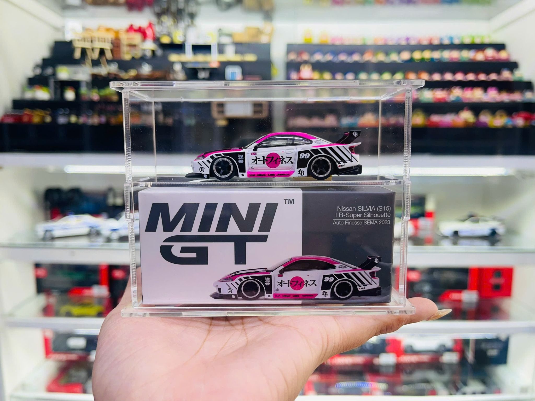 Phụ kiện hộp trưng bày mica lắp ghép 4 mặt - có tầng ngăn đựng mô hình xe tỉ lệ 1:64 Autono1 PK518