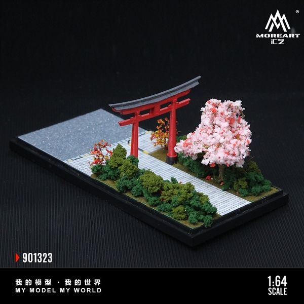 Hộp trưng bày mô phỏng mica phong cảnh cổng trời Nhật bản - Torii landscape scene model tỉ lệ 1:64 MoreArt MO901323