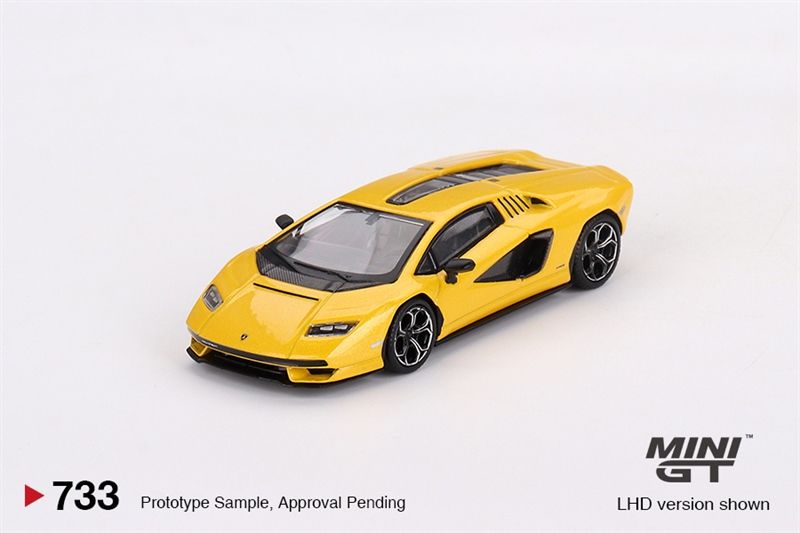 Mô hình xe Lamborghini Countach LPI 800-4 New Giallo Orion bản card tỉ lệ 1:64 MiniGT MGT00733-MJ