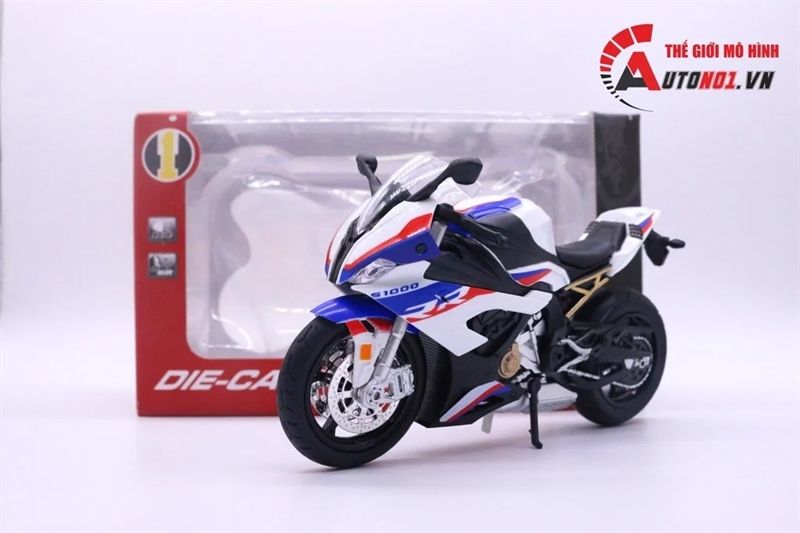 Mô hình xe Bmw s1000rr 2020 tỉ lệ 1:12 Huayi Alloy MT094