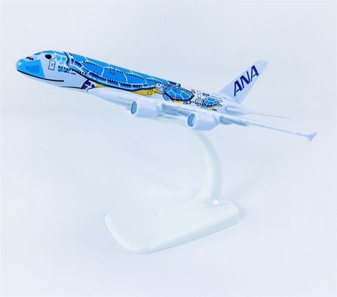Mô hình máy bay ANA Blue Turtle Kai A380 có đế 16cm MB16210