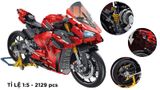  Mô hình xe mô tô lắp ghép Ducati panigale V4S Technic 2129 pcs tỉ lệ 1:5 LG014 