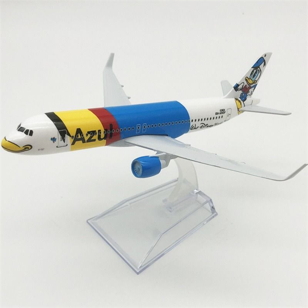 Mô hình máy bay Azul Donald Airbus A320 kích thước 16cm MB16199
