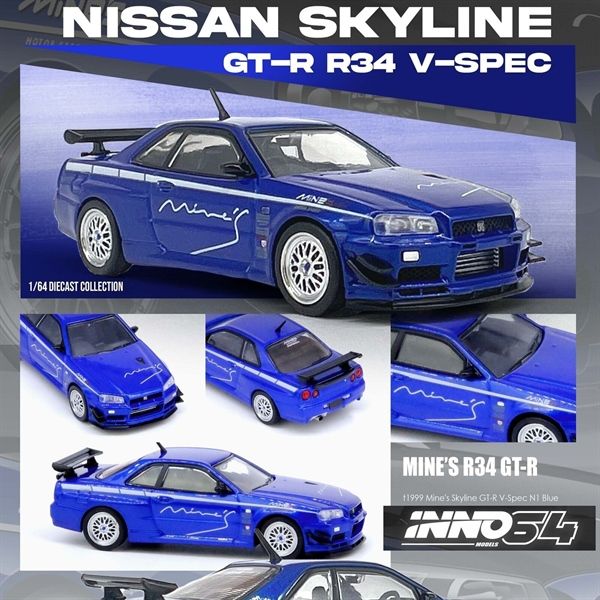 Mô hình xe Nissan Skyline GT-R (R34) V-Spec Tuned by