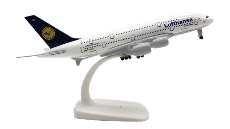 Mô hình máy bay Germany Lufthansa Airbus A380 có bánh xe 20cm MB20050