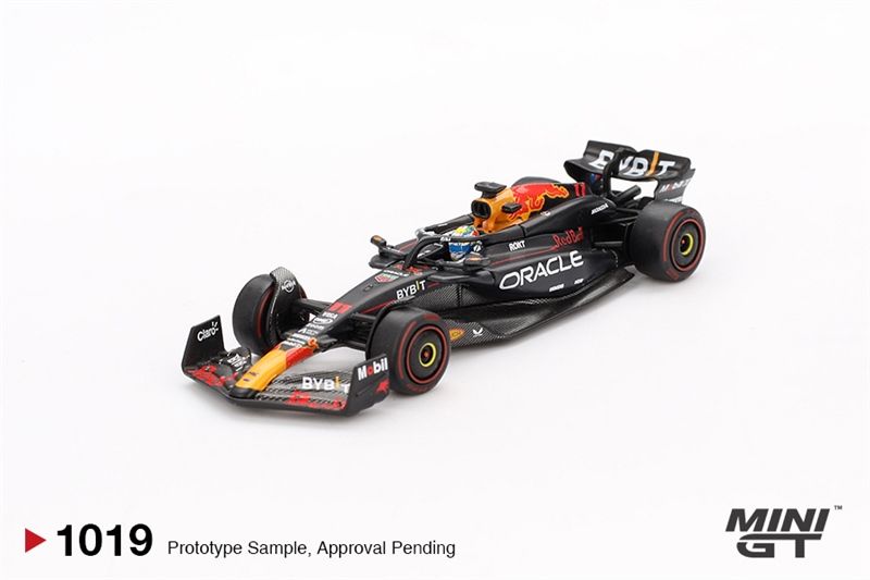 Mô hình xe Oracle Red Bull Racing RB20 #11 Sergio Pérez 2024 F1 2024 Bahrain GP 2nd Place bản Card tỉ lệ 1:64 MiniGT MGT01019 (NO CHASE CAR)