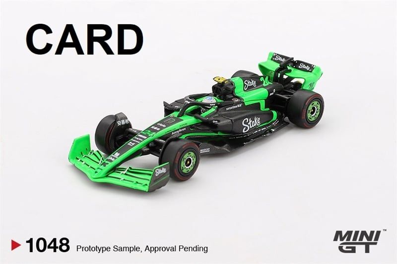 Mô hình xe đua Kick Sauber C44 #24 Guanyu Zhou 2024 F1 2024 Chinese GP card tỉ lệ 1:64 MiniGT MGT01048-BL