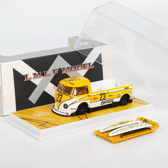 Mô hình xe Volkswagen T1 Pickup Kombi White Yellow - Lightning 23 tỉ lệ 1:64 F.M.L.F OT64071