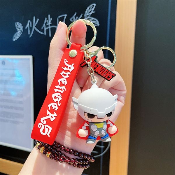 Móc khóa nhựa dẻo - silicon siêu anh hùng Marvel Thần sấm Thor Avengers MK008