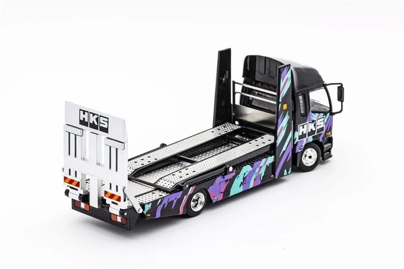 Mô hình xe Mitsubishi Fuso Fighter (1024) 2017 Double Deck Tow Trucks tỉ lệ 1:64 GCD OT64408