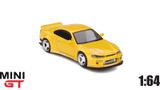  Mô hình xe ô tô Nissan Silvia (S15) Rocket Bunny Bronze Yellow tỉ lệ 1:64 MiniGT MGT00643 