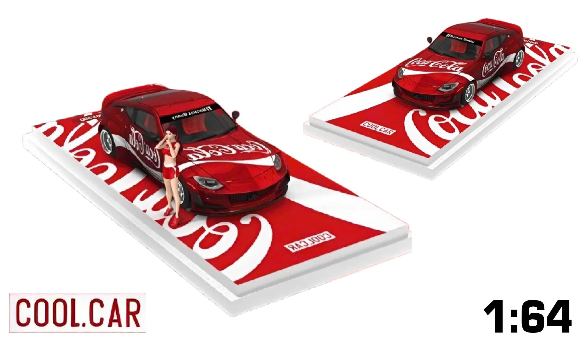 Mô hình xe Nissan 400Z Metal Red Cola tỉ lệ 1:64 Cool Car CC649109