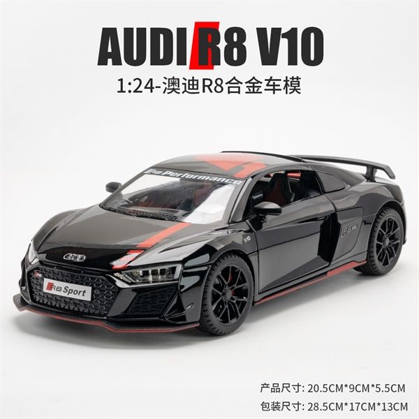 Mô hình xe Audi R8 V10 full open , đánh lái được tỉ lệ 1:24 Miniauto OT354