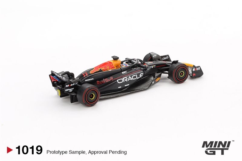 Mô hình xe Oracle Red Bull Racing RB20 #11 Sergio Pérez 2024 F1 2024 Bahrain GP 2nd Place bản Card tỉ lệ 1:64 MiniGT MGT01019 (NO CHASE CAR)