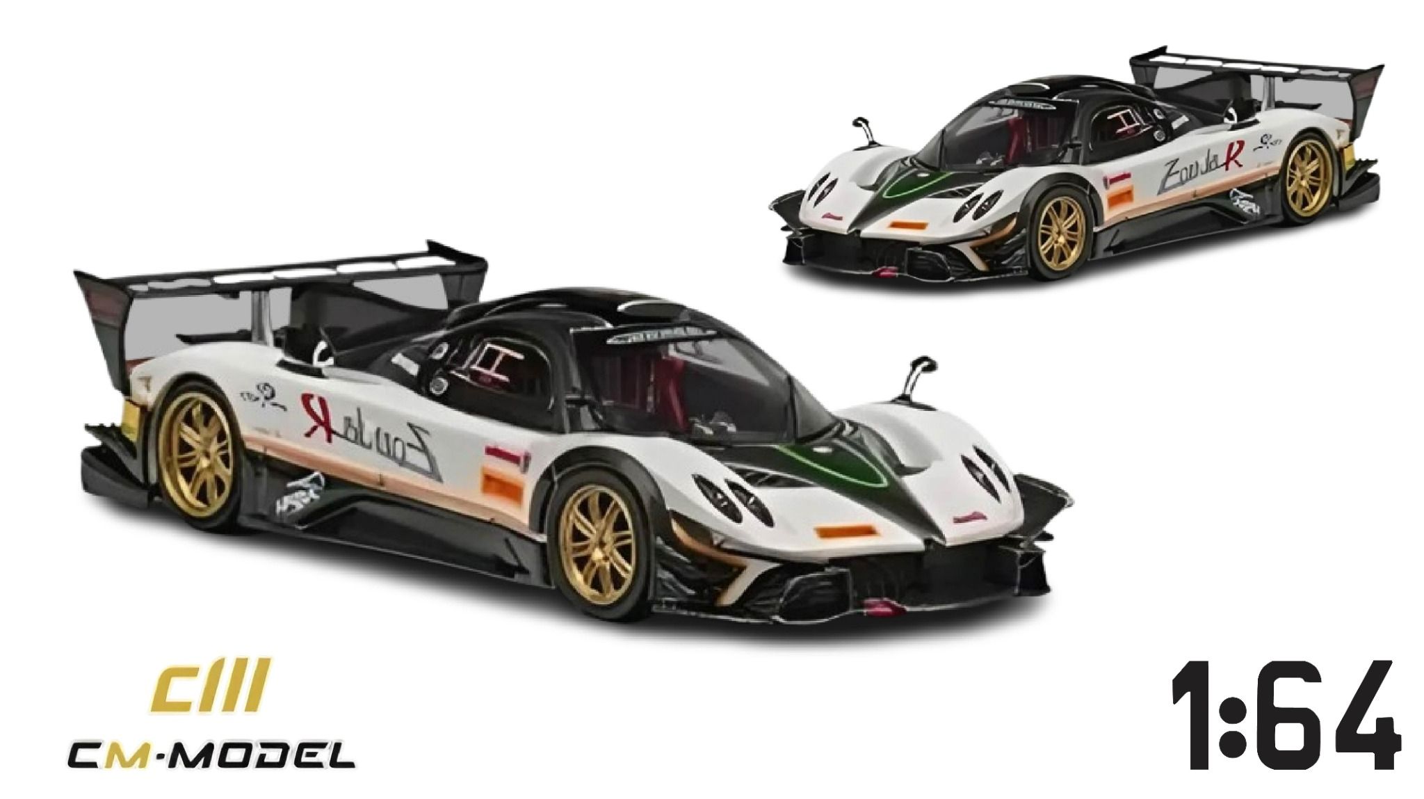 Mô hình xe Pagani Zonda Revolucion white có bánh thay thế tỉ lệ 1:64 CM model CM64-REVOLUCION-08