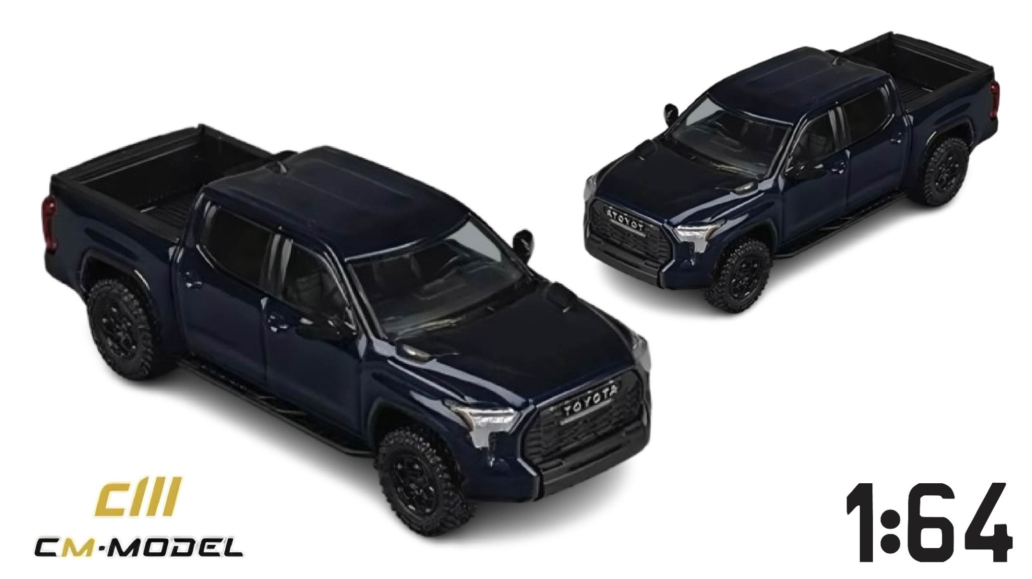 Mô hình xe bán tải Toyota Tundra Metallic blue mở được nắp thùng sau tỉ lệ 1:64 CM model CM64-TUNDRA-02