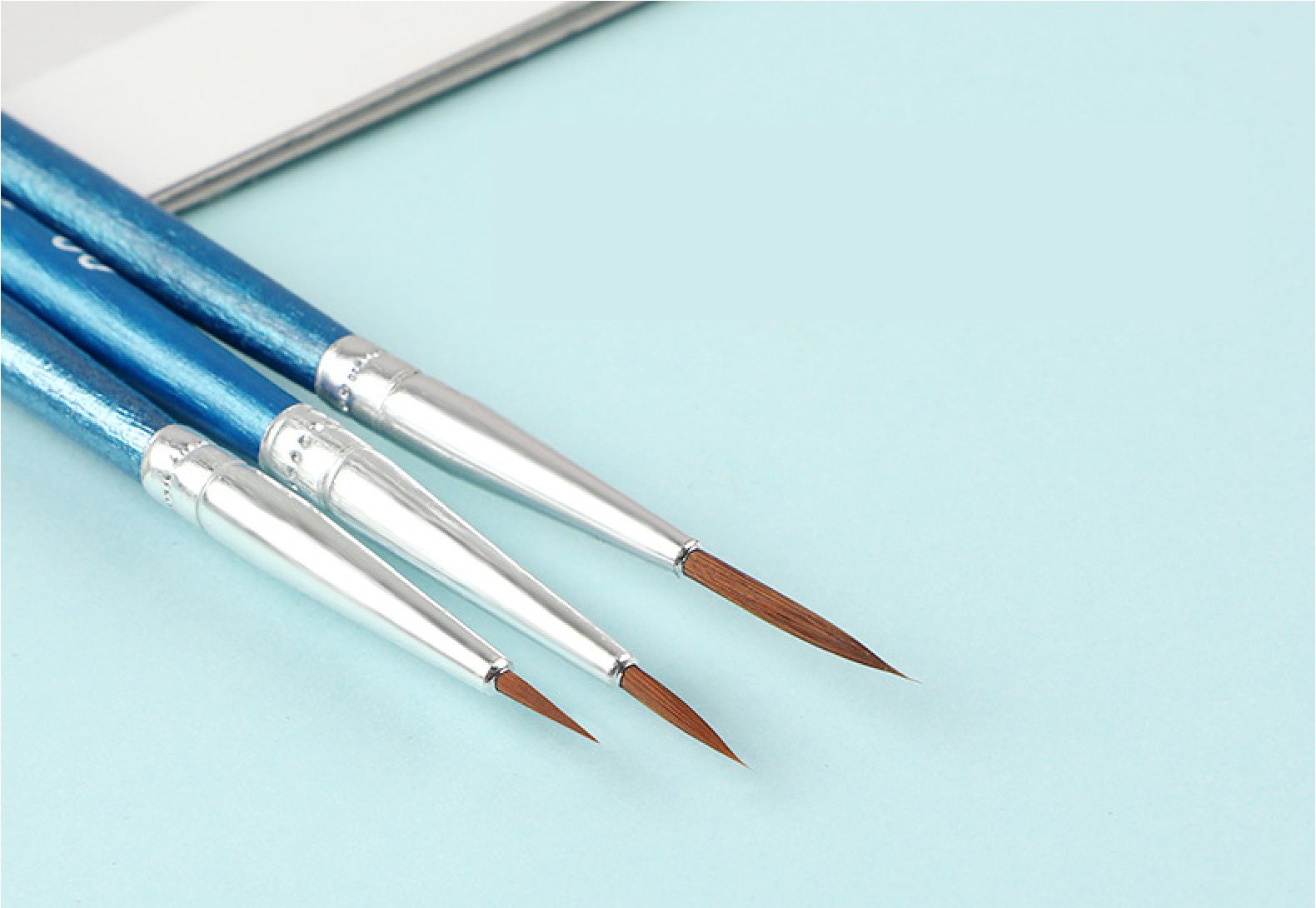 Cọ đầu nhọn vẽ line, chuyên dụng vẽ màu nước, sơn mô hình,gốc Enamel, Acrylic, custom BLUE