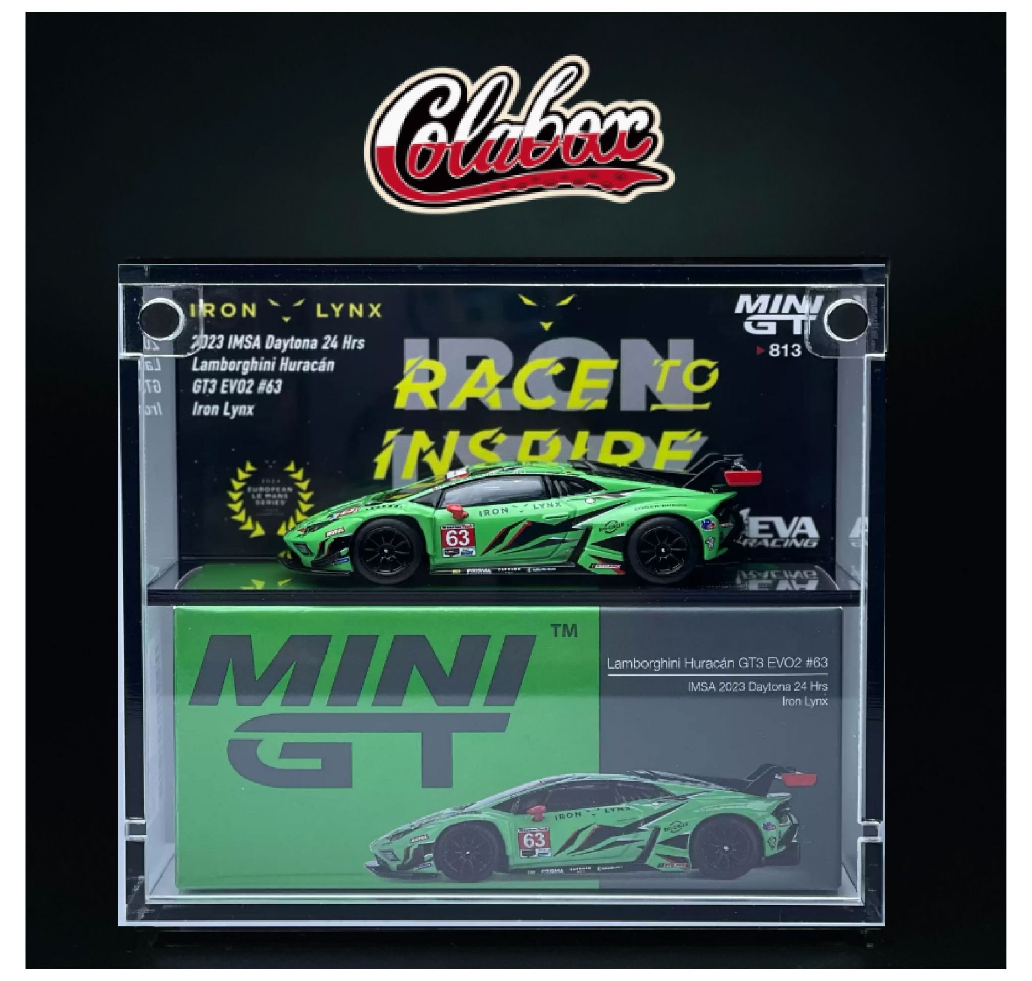 Hộp trưng bày mica các dòng xe MiniGT có khung ảnh tỉ lệ 1:64 Colabox PKC