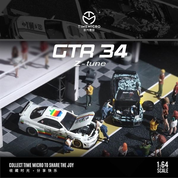 Mô hình xe Nissan GTR R34 carbon fiber Red bull mở được capo tỉ lệ 1:64 Time microTM643434