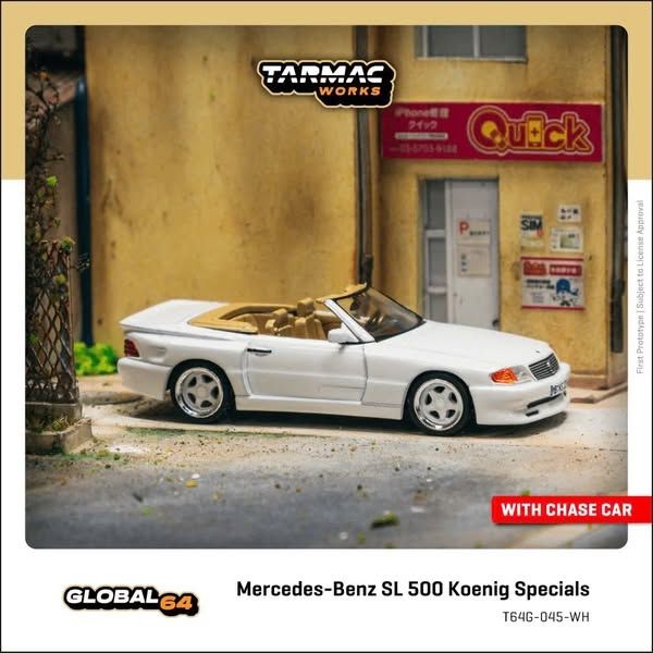 Mô hình xe Mercedes-Benz SL 500 Koenig Specials, White tỉ lệ 1:64 Tarmac Works T64G-045-WH