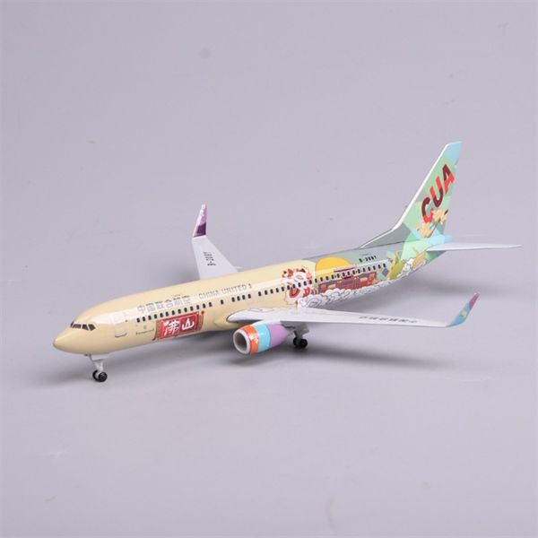 Mô hình máy bay China United CUA Boeing B737-800 có bánh xe kích thước 20cm MB20121