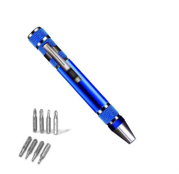 Dụng cụ tua vít nam châm tháo linh kiện, phụ kiện hợp kim nhôm đa năng 8 trong 1 PK354