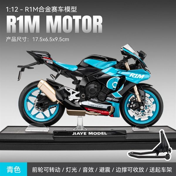 Mô hình xe Yamaha R1M Petronas tỉ lệ 1:12 Jiaye Model MT056