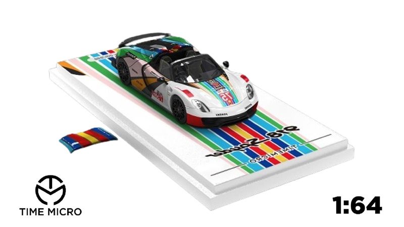 Mô hình xe Porsche 918 Spyder Le Mans Livery tỉ lệ 1:64 Time micro TM643521