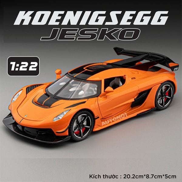 Mô hình xe Koenigsegg Jesko full open-có đèn-âm thanh tỉ lệ 1:22 Jiaye Model OT569