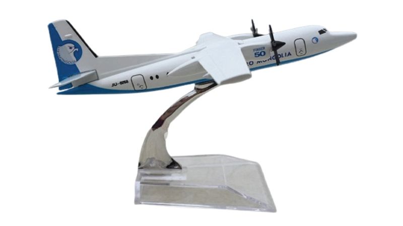  Mô hình máy bay cánh quạt ATR72-600 AeroMongolia Fokker FK-50 16cm MB16154 