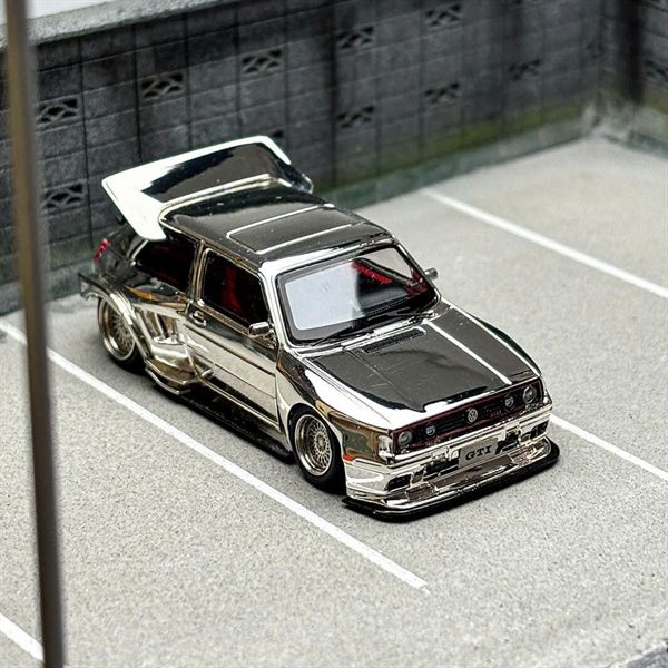 Mô hình xe VW Golf GTI MK2 Widebody Sport Model Diecast Collect Car tỉ lệ 1:64 Liberty64 OT64397