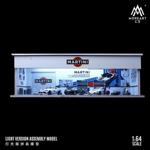 Hộp trưng bày mica mô phỏng Workshop MARTINI kích thước 30x13.3x10cm tỉ lệ 1:64 MoreArt MO914101