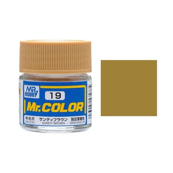 Lacquer C19 Sandy Brown sơn mô hình màu nâu cát 10ml Mr.Hobby C19