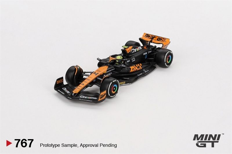 Mô hình xe McLaren MCL60 #4 Lando Norris 2023 F1 2023 Japanese GP 2nd Place bản card tỉ lệ 1:64 MiniGT MGT00767-CH