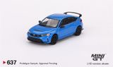  Mô hình xe ô tô Honda Civic Type R Boost Blue Pearl 2023 tỉ lệ 1:64 MiniGT MGT00637-CH 