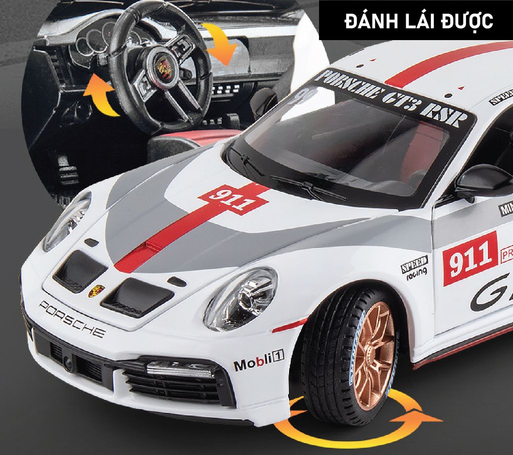 MÔ HÌNH XE PORSCHE 911 GT3 RSR 1:24 MINIAUTO 7975