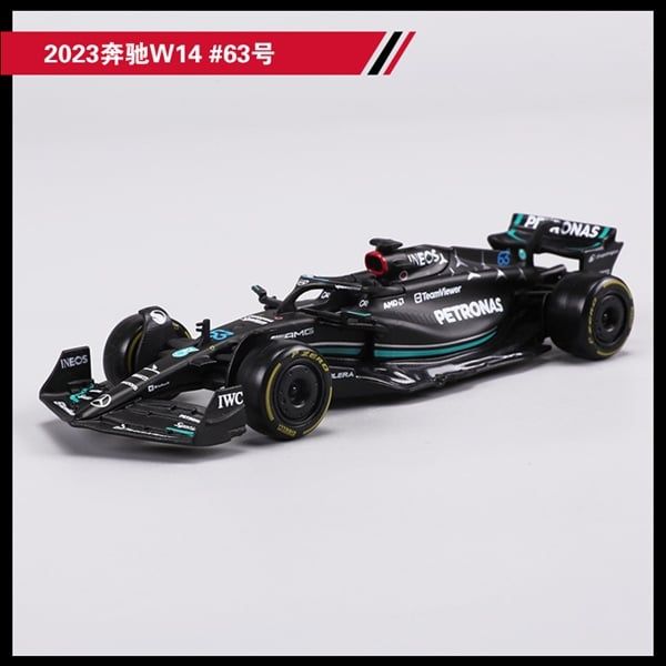  Mô hình xe đua F1 2023 Mercedes-Benz W14 #44 - #63 tỉ lệ 1:43 Bburago OT289 