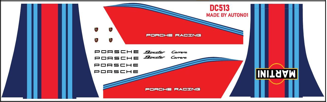  Decal nước độ Martini cho Porsche Boxster - CaRRera DC513 