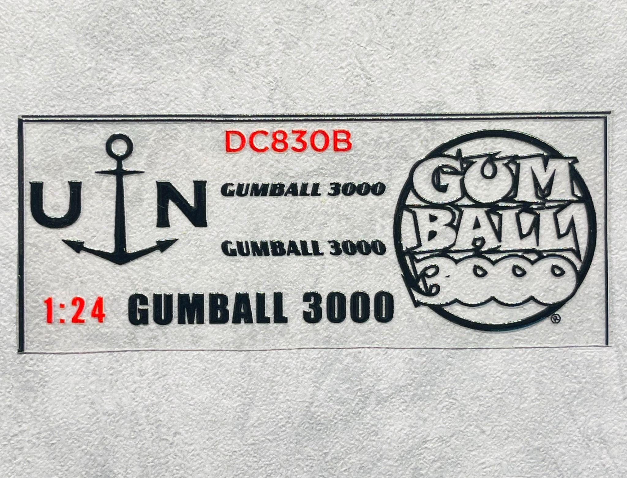 Decal UV sự kiện Gumball 3000 cho mô hình ô tô tỉ lệ 1:24 dán tất cả nền màu Autono1 DC830