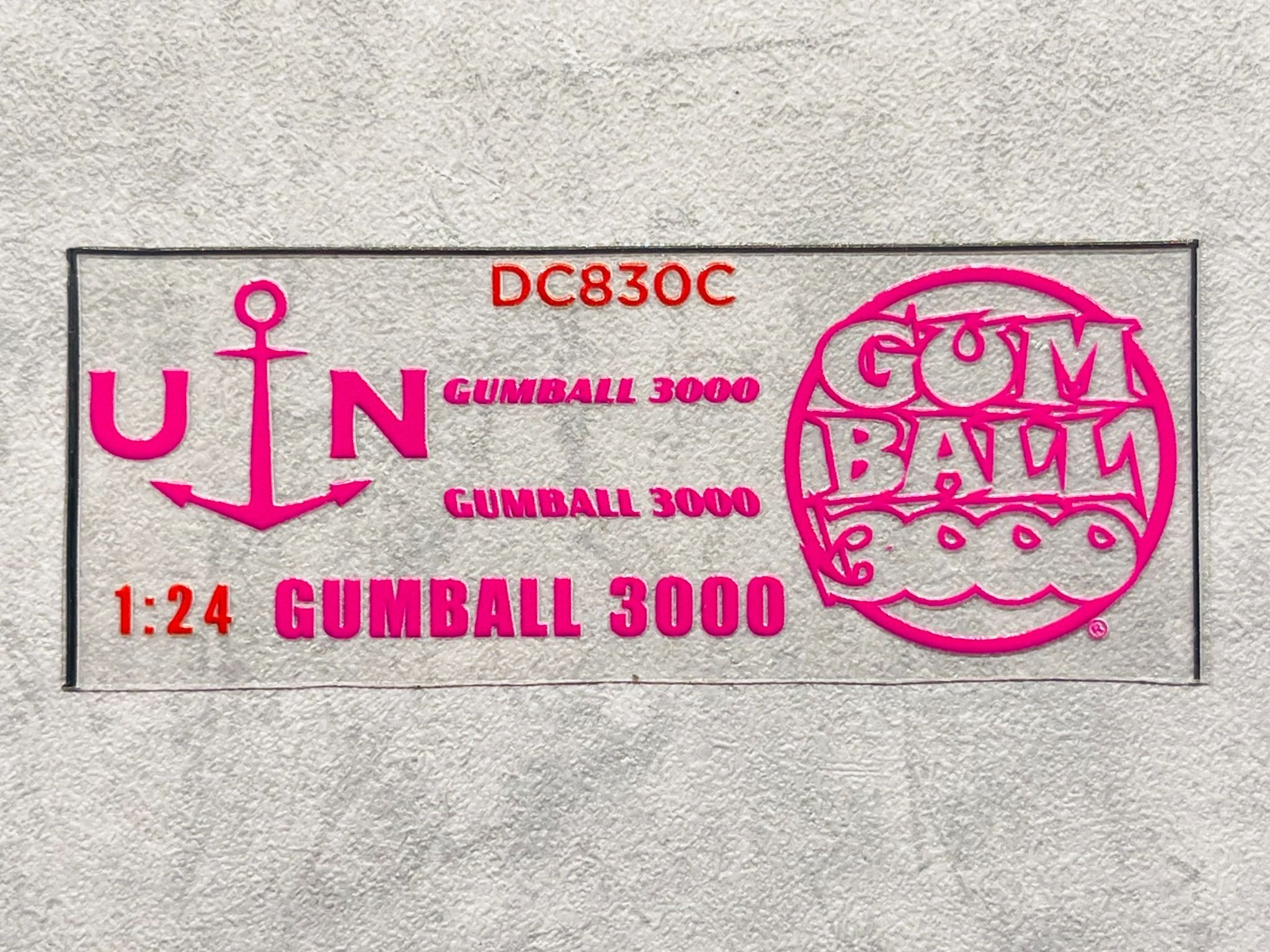 Decal UV sự kiện Gumball 3000 cho mô hình ô tô tỉ lệ 1:24 dán tất cả nền màu Autono1 DC830