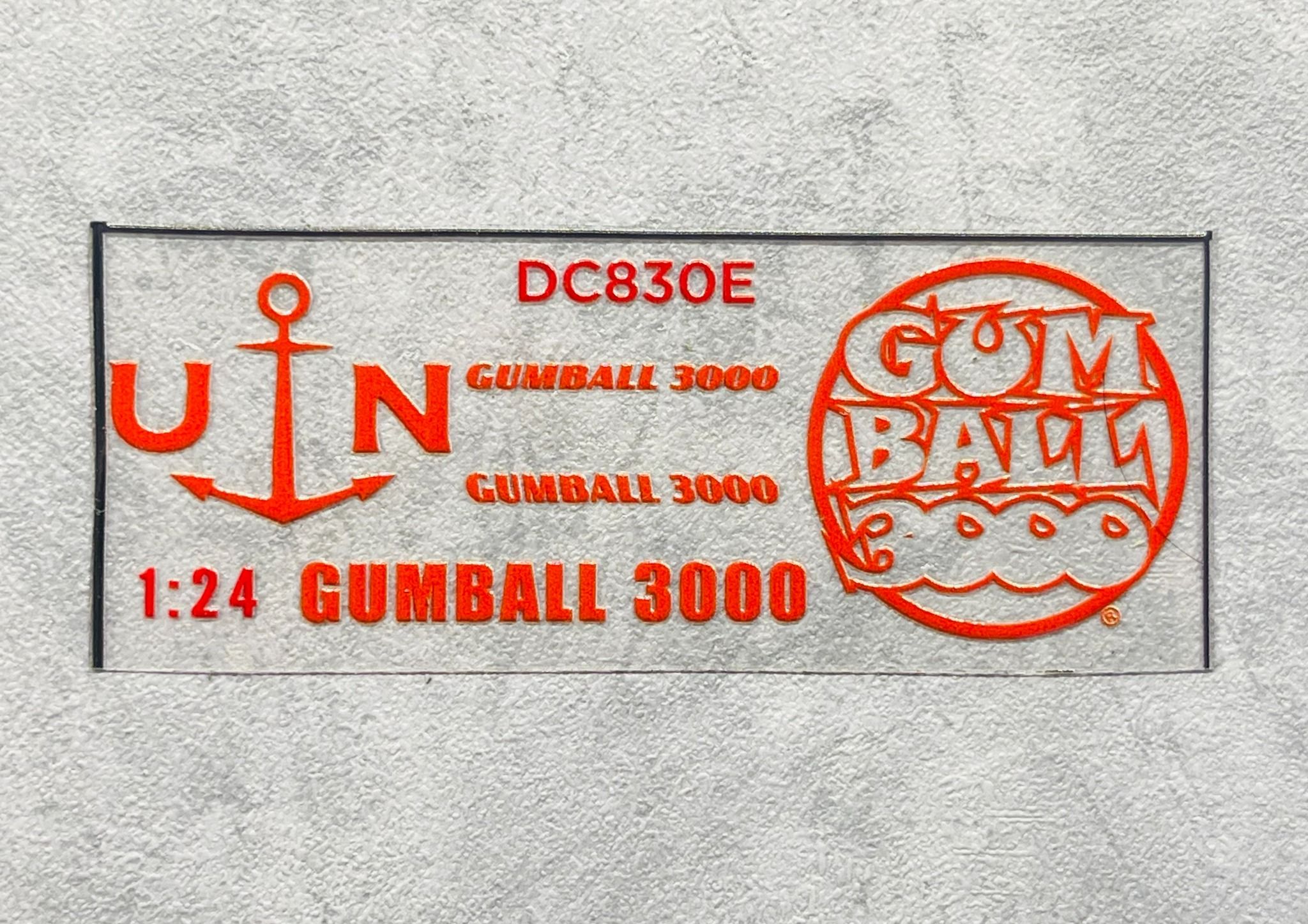 Decal UV sự kiện Gumball 3000 cho mô hình ô tô tỉ lệ 1:24 dán tất cả nền màu Autono1 DC830